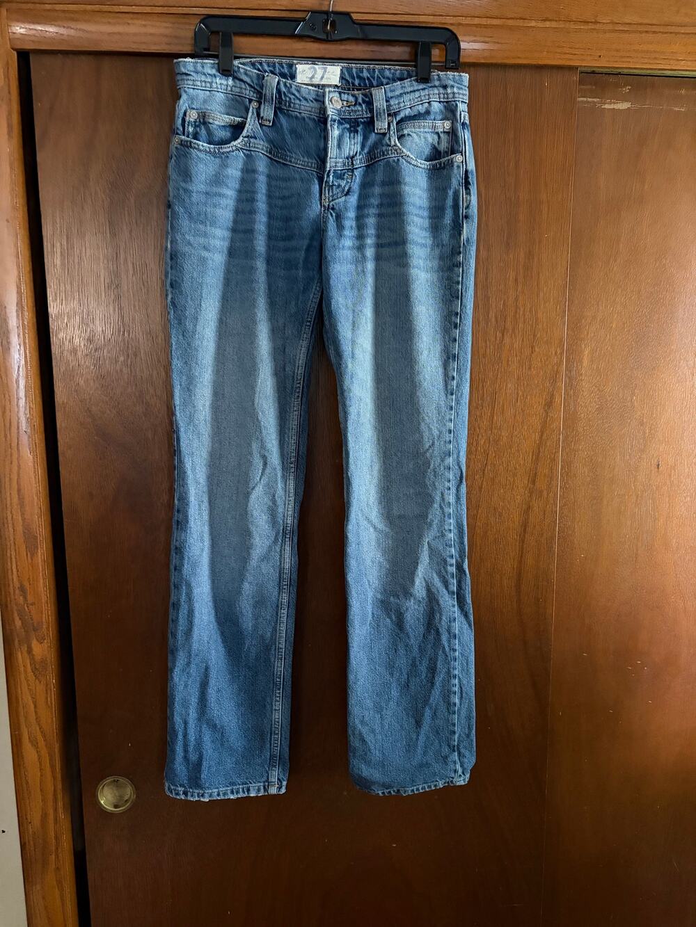 We The Free Free People Straight Jeans Women's 27 Medium Wash Stretch Denim